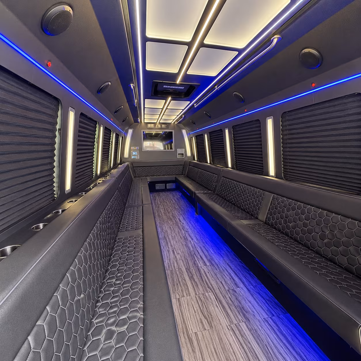 mount vernon 30 passenger party bus interior